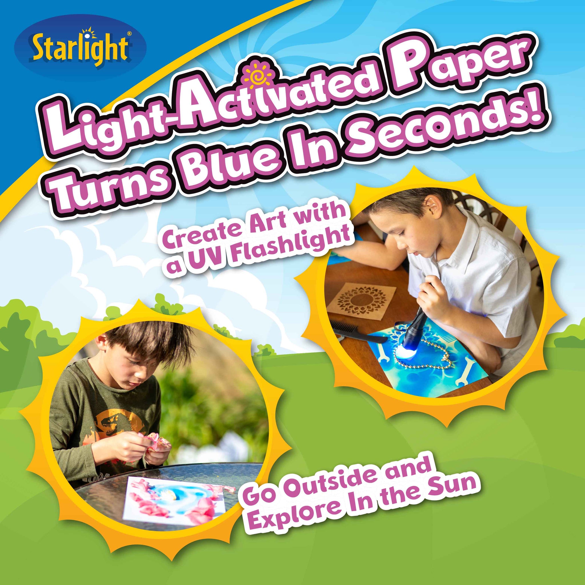 Starlight Light-Activated Art Paper Kit | Create Art With Light ...
