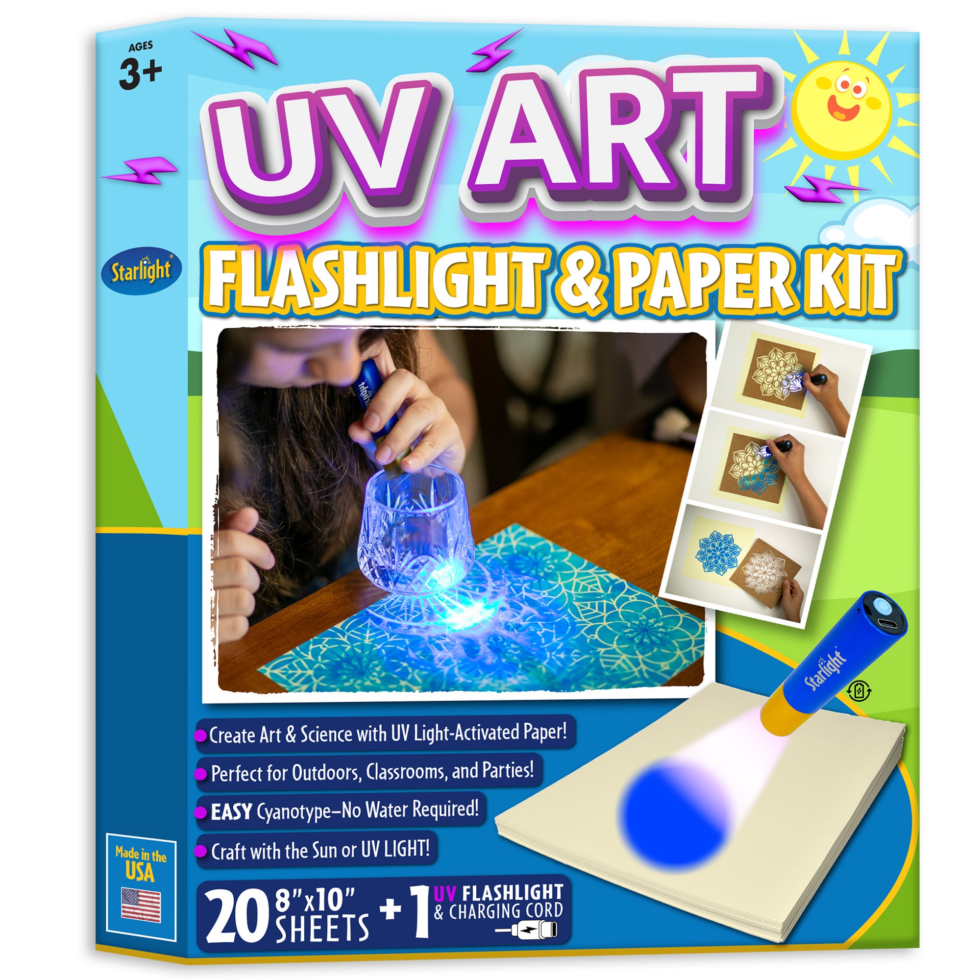 Starlight UV Light-Activated Paper Kit – Create Art Powered by Science ...